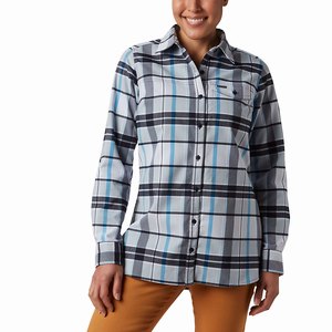 Columbia Silver Ridge™ 2.0 Flannel Tunic Dam Blå/Grå (UGHPL7958)